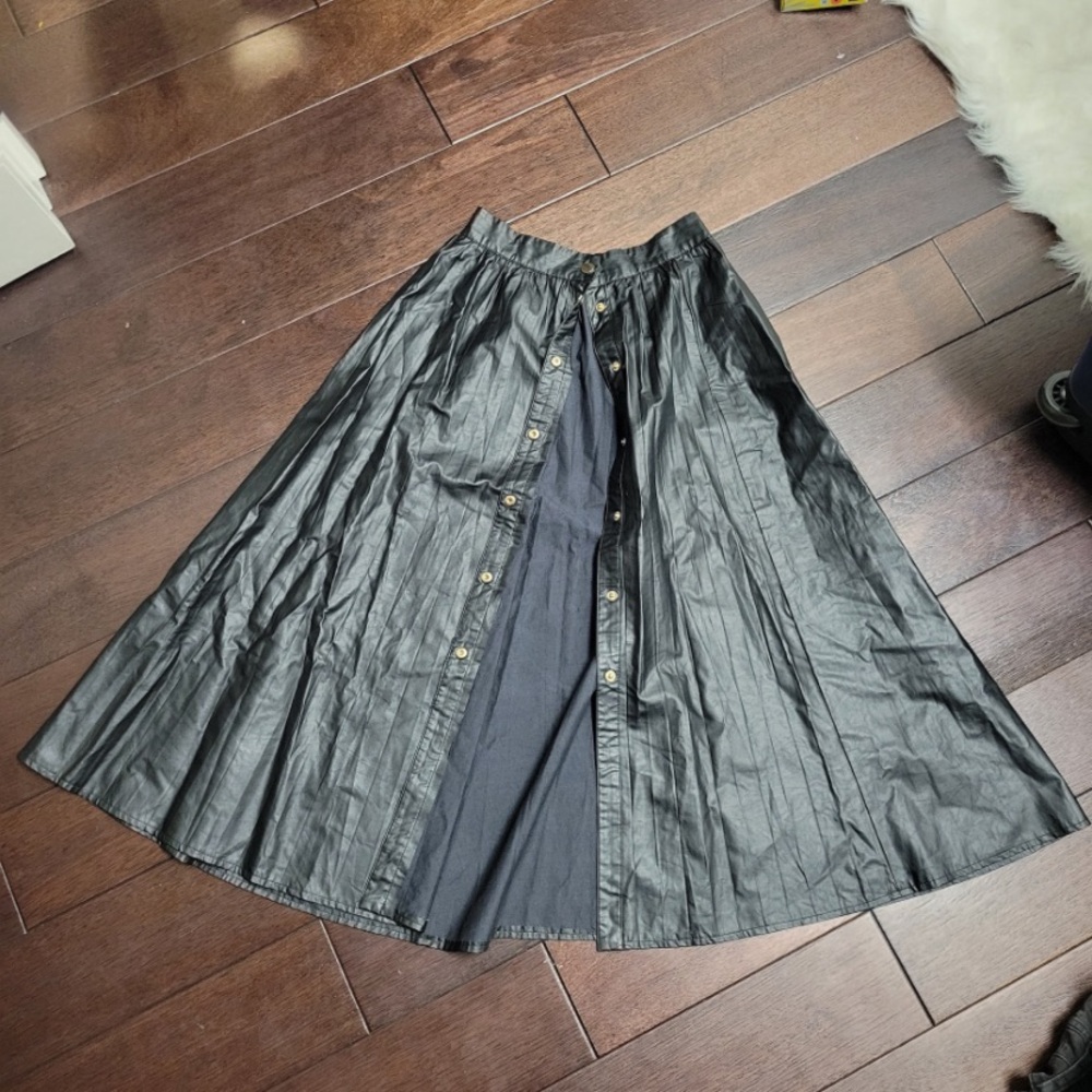 Zara Black Leather Skirt